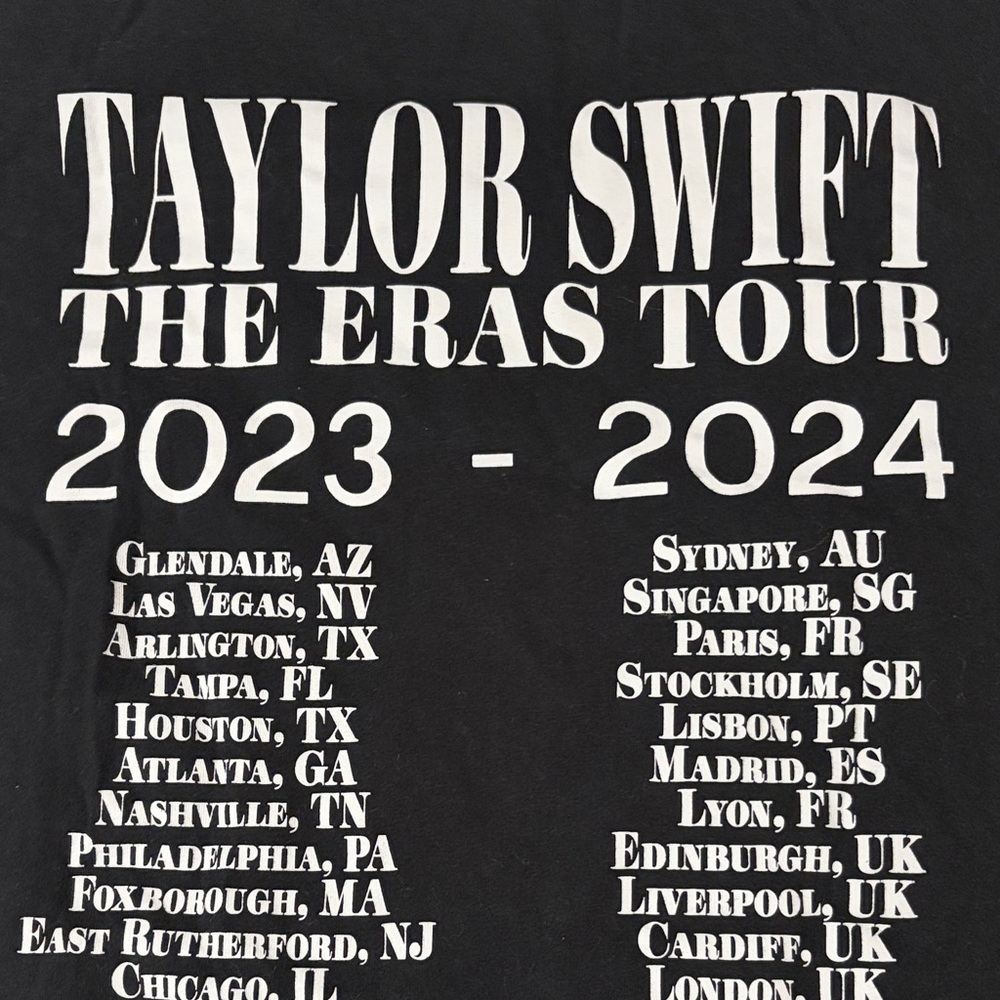 Taylor Swift Black Graphic Eras Tour Tee - Multicolor Portraits - Picture 5 of 9
